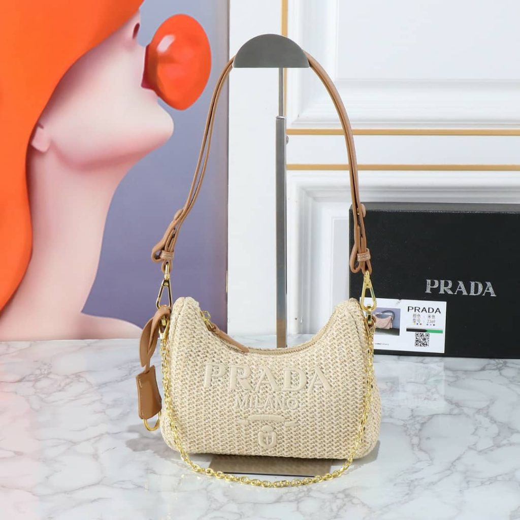 Prada Re Edition Crochet Bag Natural 22Cm 1Bc204 2M2T F0018 V Juo - Image 11