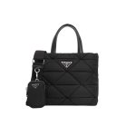 Prada Re Nylon Padded Tote Bag Black 23Cm 1Bg373 Rdjn F0002 O1O