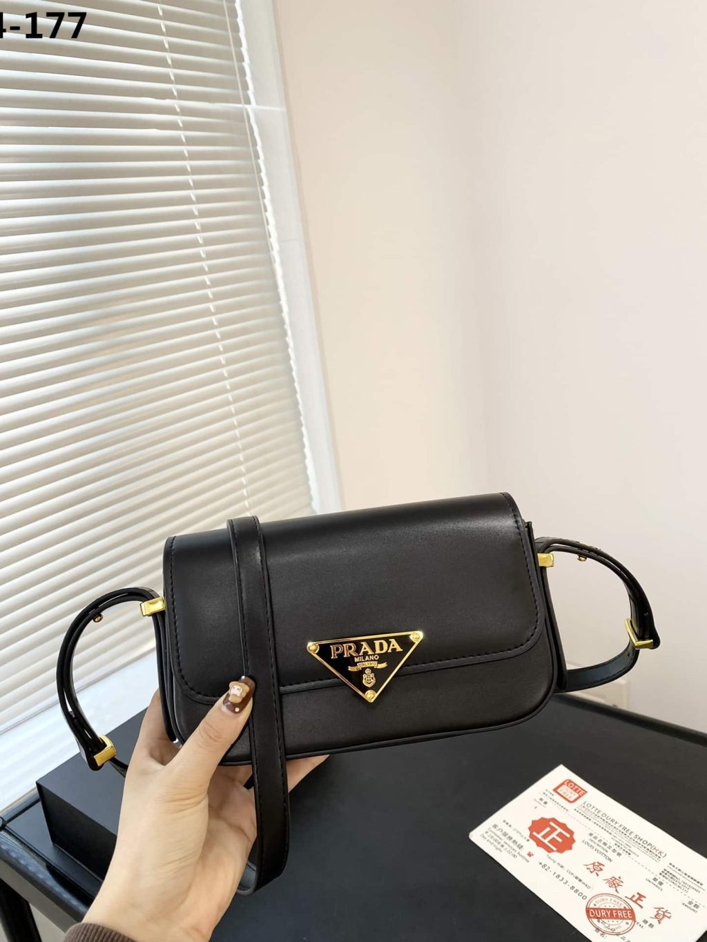 Prada Leather Shoulder Bag Black 21cm 1bd339 Ask F0002 V Mto - Image 3