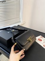 Prada Leather Shoulder Bag Black 21cm 1bd339 Ask F0002 V Mto - Image 7