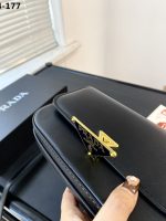 Prada Leather Shoulder Bag Black 21cm 1bd339 Ask F0002 V Mto - Image 8