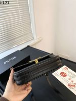 Prada Leather Shoulder Bag Black 21cm 1bd339 Ask F0002 V Mto - Image 10