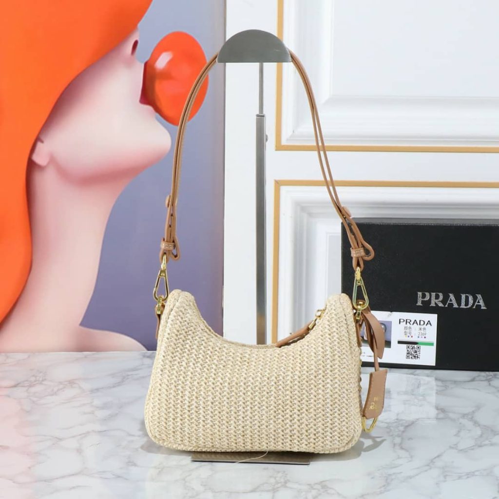 Prada Re Edition Crochet Bag Natural 22Cm 1Bc204 2M2T F0018 V Juo - Image 10