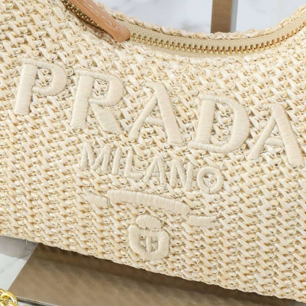 Prada Re Edition Crochet Bag Natural 22Cm 1Bc204 2M2T F0018 V Juo - Image 8
