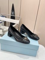 Prada Triangle Logo Bow Pump In Black - Image 8