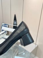 Prada Triangle Logo Bow Pump In Black - Image 7