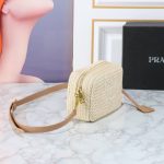 Prada Raffia Crochet Shoulder Bag Natural 20Cm 1Bh196 2A2T F0018 V Ouo - Image 10