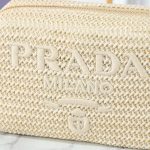 Prada Raffia Crochet Shoulder Bag Natural 20Cm 1Bh196 2A2T F0018 V Ouo - Image 4