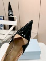Prada Two Tone Toe Kitten Heels In Black And Beige - Image 7