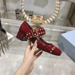 Prada Patent Leather Mary Jane Pumps Red - Image 5