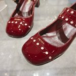 Prada Patent Leather Mary Jane Pumps Red - Image 9