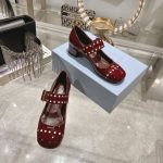 Prada Patent Leather Mary Jane Pumps Red - Image 7