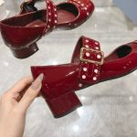 Prada Patent Leather Mary Jane Pumps Red - Image 6
