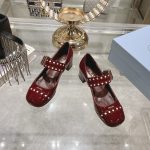 Prada Patent Leather Mary Jane Pumps Red - Image 3