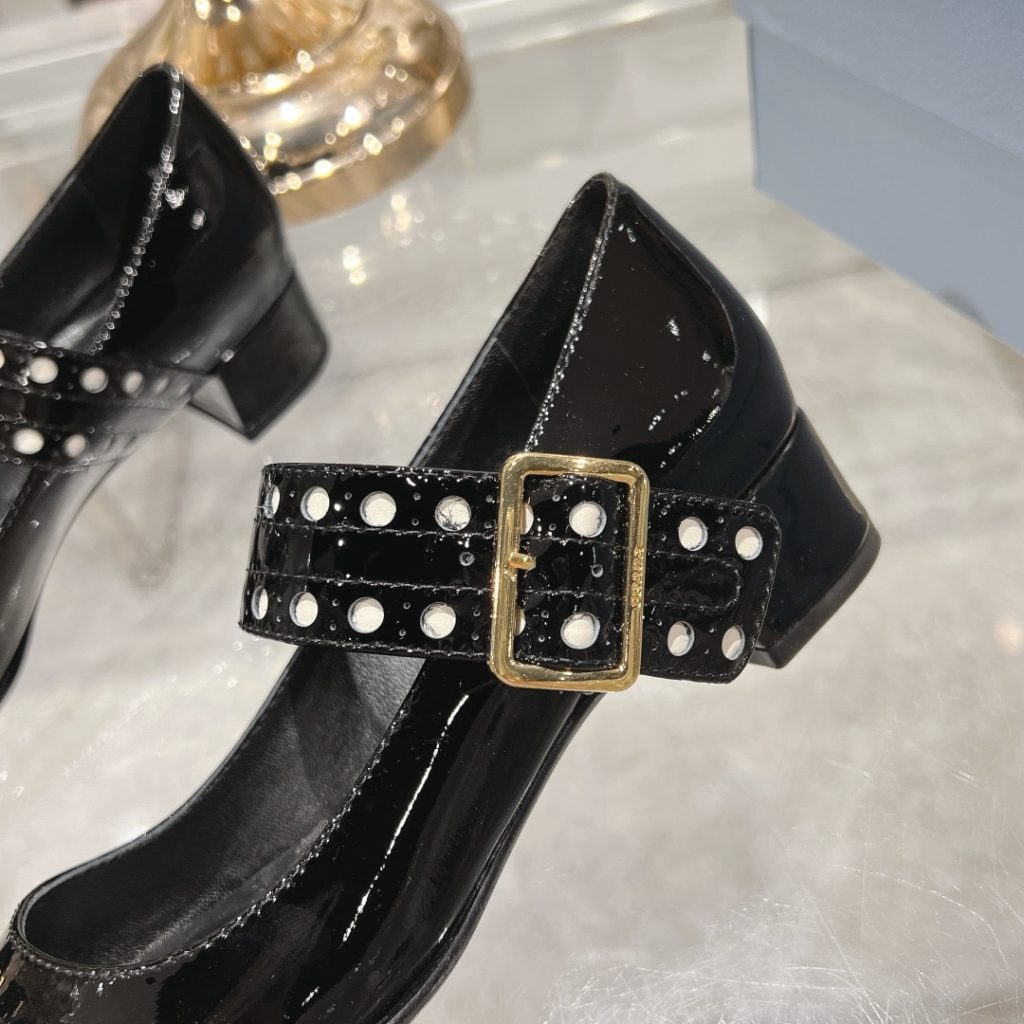 Prada Patent Leather Mary Jane Pumps Black 1I816N 069 F0002 F 035 - Image 7