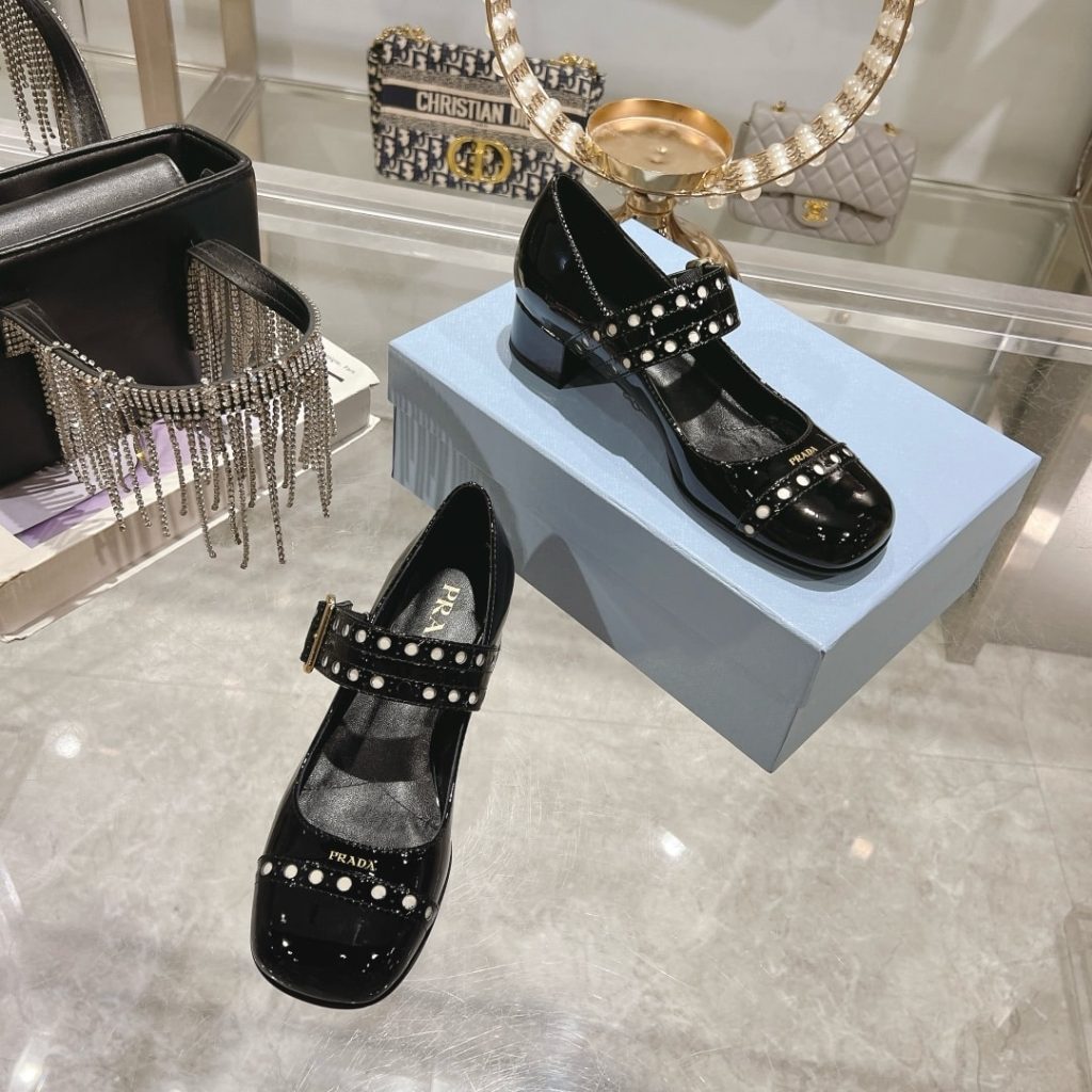 Prada Patent Leather Mary Jane Pumps Black 1I816N 069 F0002 F 035 - Image 6