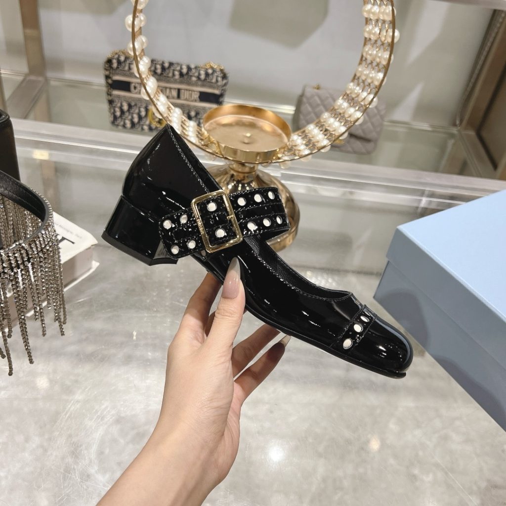 Prada Patent Leather Mary Jane Pumps Black 1I816N 069 F0002 F 035 - Image 5