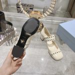 Prada Patent Leather Mary Jane Pumps White - Image 9
