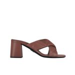 Prada Crossover Nappa Leather Sandals In Dark Brown - Image 11