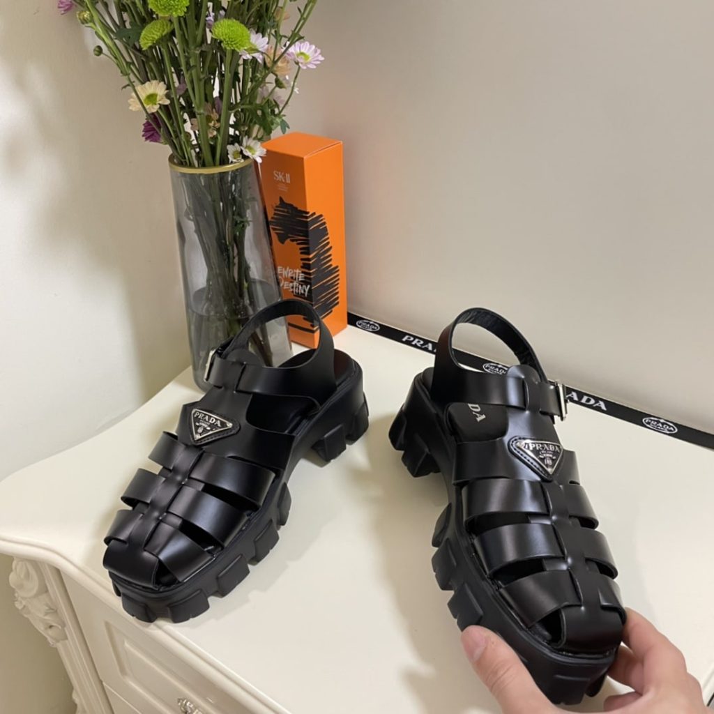 Prada Monolith Foam Rubber Sandals Black 1X853M 3Lkk F0002 F 055 - Image 7