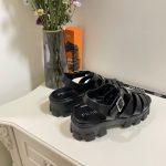 Prada Monolith Foam Rubber Sandals Black 1X853M 3Lkk F0002 F 055 - Image 4