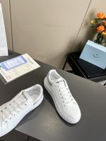 Prada Sneaker In White Leather With Silver Logo - Image 8