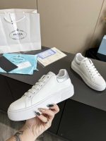 Prada Sneaker In White Leather With Silver Logo - Image 7