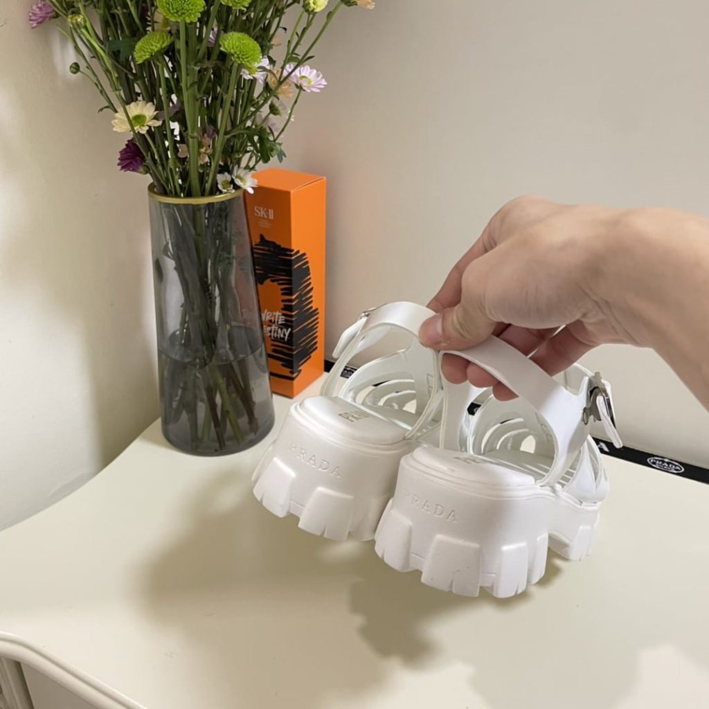 Prada Monolith Foam Rubber Sandals White 1X853M 3Lkk F0009 F 055 - Image 7