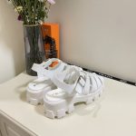 Prada Monolith Foam Rubber Sandals White 1X853M 3Lkk F0009 F 055 - Image 6