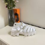Prada Monolith Foam Rubber Sandals White 1X853M 3Lkk F0009 F 055 - Image 4