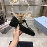 Prada Velvet Pumps Black 1I818N 068 F0002 F 035 - Image 7