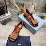 Prada Velvet Mary Pumps Ginger - Image 5