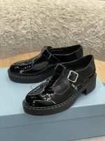 Prada Brushed Leather Mary Jane T Strap Shoes Black 2Ee372 055 F0002 - Image 5