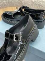 Prada Brushed Leather Mary Jane T Strap Shoes Black 2Ee372 055 F0002 - Image 7