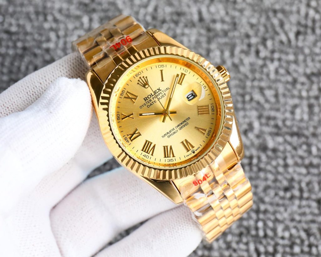 Rolex Datejust Roman Numeral Dial Gold In Yellow 41mm - Image 3