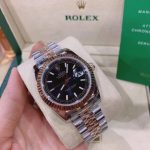 Rolex Oyster Perpetual Datejust Black Dial With Silver And Everose Gold Strap 36mm 116231 - Image 3