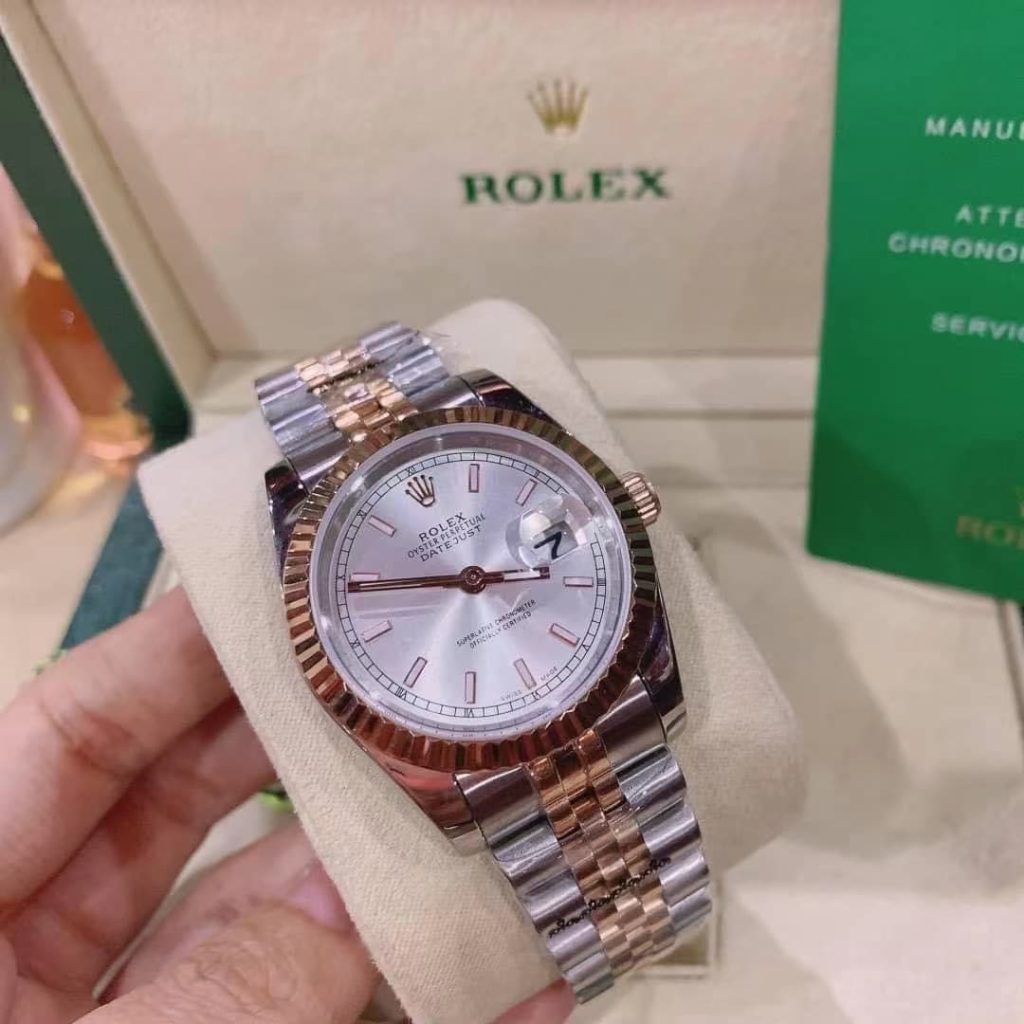Rolex Oyster Perpetual Datejust White Dial With Silver And Everose Gold Strap 36mm 126231 0017 - Image 3