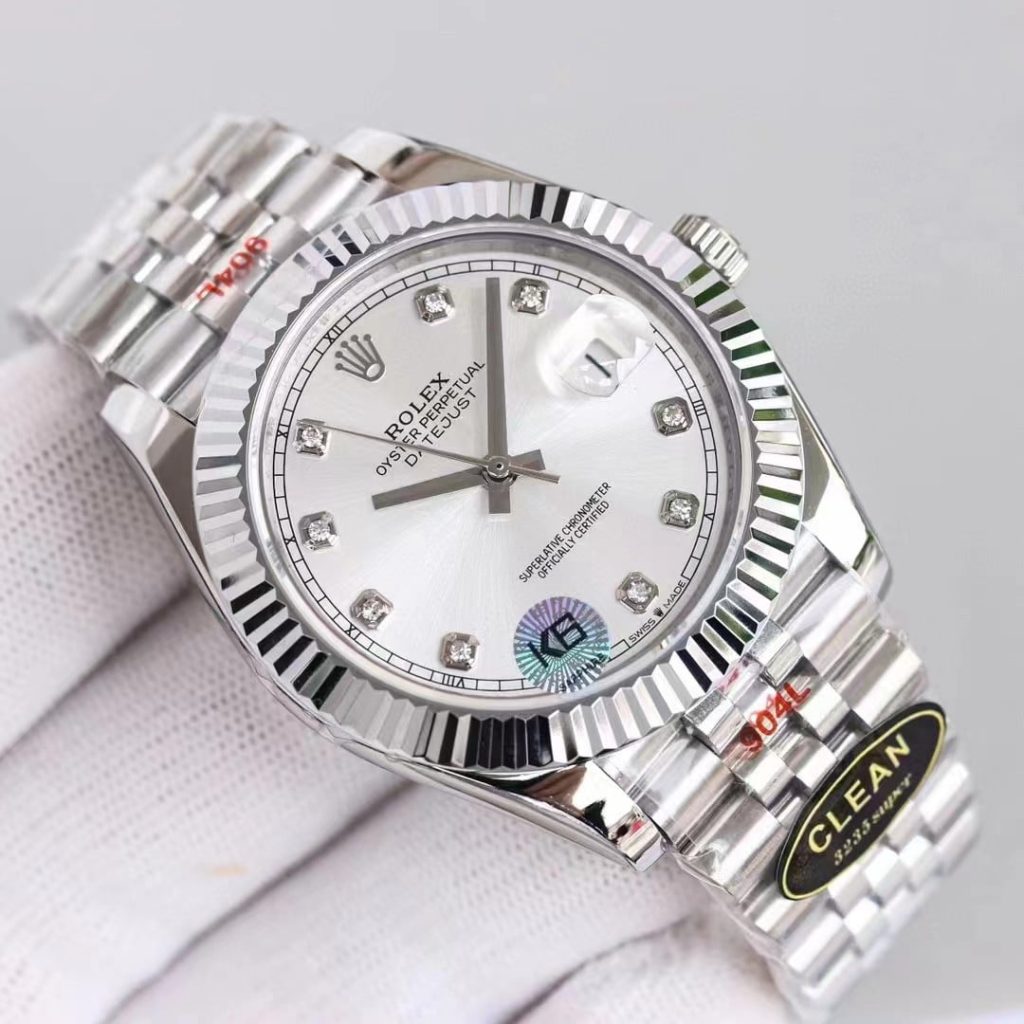 Rolex Datejust Silver Watch 41mm 126333 0012 - Image 4