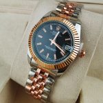 Rolex Oyster Perpetual Datejust Black Dial With Silver And Everose Gold Strap 36mm 116231 - Image 4