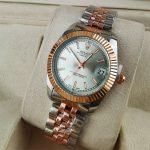 Rolex Oyster Perpetual Datejust White Dial With Silver And Everose Gold Strap 36mm 126231 0017 - Image 4
