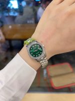 Rolex Lady Datejust 28 Silver Jubilee Diamond Dial In Green 31mm - Image 5