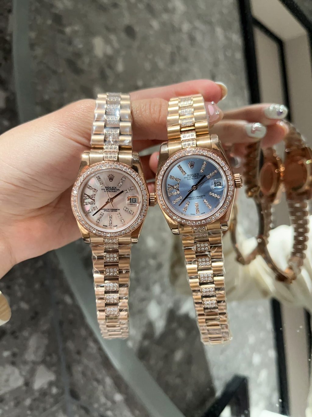 Rolex Datejust Diamond In Rose Gold With Blue Dial 31mm - Image 6