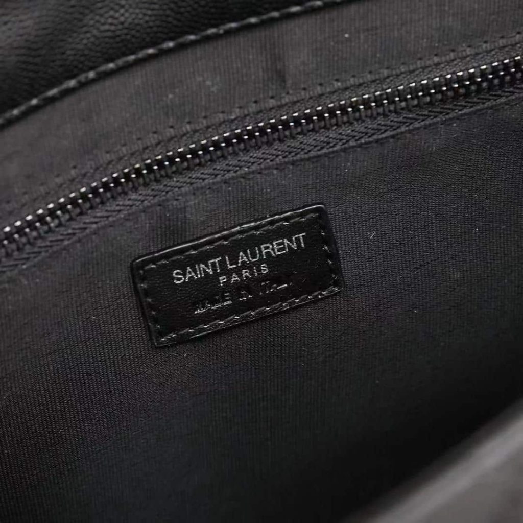 Saint Laurent Envelope Large Bag In Mix Matelassé Grain De Poudre Embossed Leather Black 31Cm 600166Bow981000 - Image 3