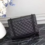Saint Laurent Envelope Large Bag In Mix Matelassé Grain De Poudre Embossed Leather Black 31Cm 600166Bow981000 - Image 8