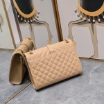 Saint Laurent Envelope Matelassé Grain De Poudre Dark Beige 24Cm - Image 5