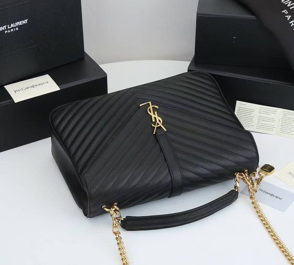 Saint Laurent College Large Chain Bag Black 25Cm 600278Brm071000 - Image 5