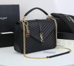 Saint Laurent College Large Chain Bag Black 25Cm 600278Brm071000 - Image 9