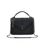 Saint Laurent College Large Chain Bag Black 32Cm 600278Brm041000