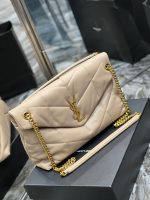 Saint Laurent Puffer Medium In Leather Gold Hardware Beige 35cm 5774751EL072721 - Image 10