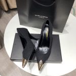 Saint Laurent Vesper Leather Trimmed Bouclé Pumps Black - Image 4